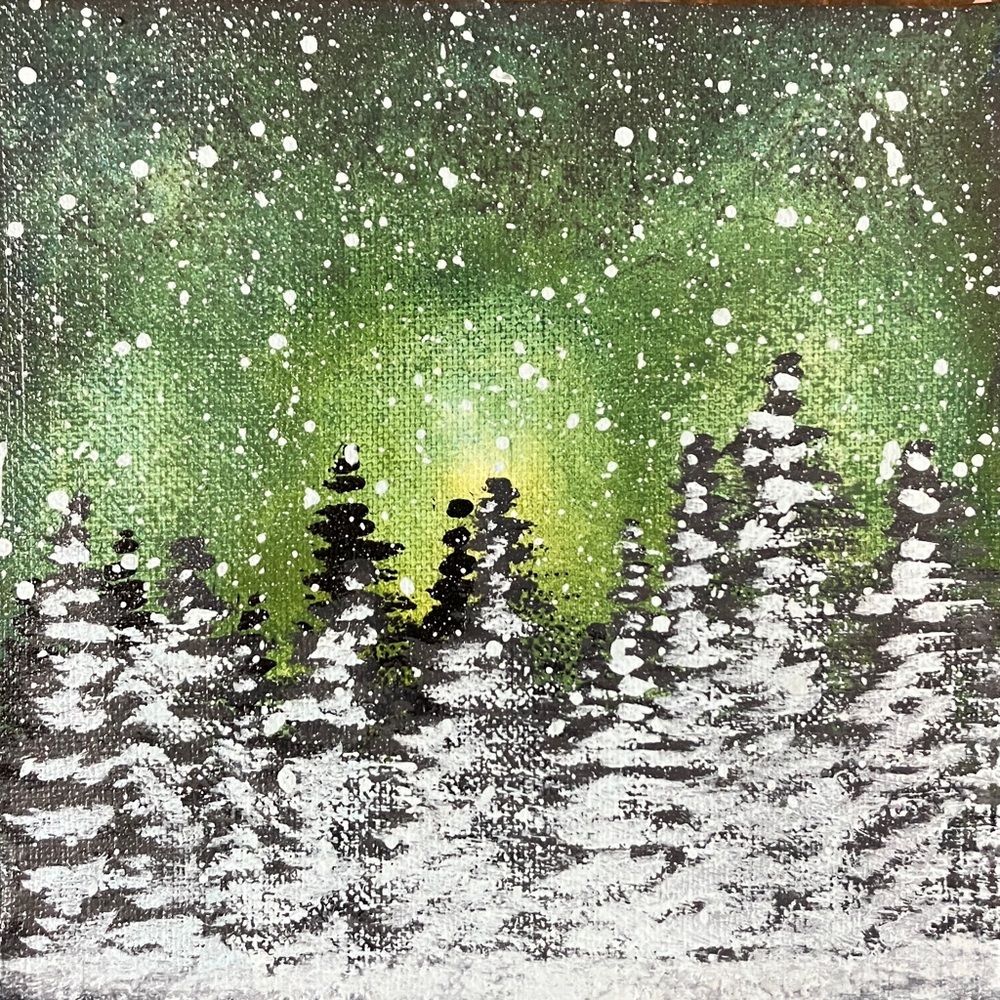 Original Landscape Artwork (6x6 Inch Canvas)
